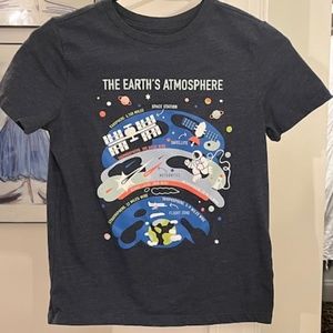 Cat & Jack Astronaut "Earths Atmosphere" navy blue T-shirt 8/10
